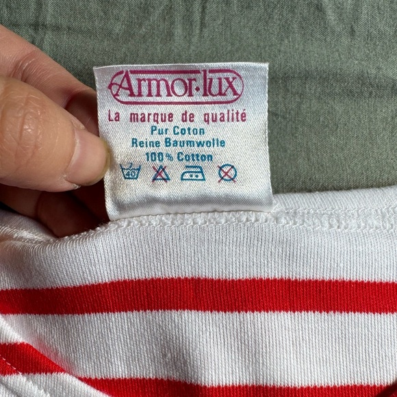 vintage deadstock ARMOR-LUX breton striped shirt MEDIUM made in france - Picture 10 of 12